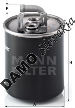 Palivový filter MANN FILTER WK 842/17