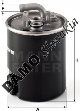 Palivový filter MANN FILTER WK 842/18
