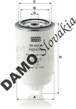 Palivový filter MANN FILTER WK 842/26