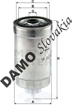 Palivový filter MANN FILTER WK 842/8