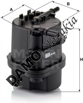 Palivový filter MANN FILTER WK 9015 x
