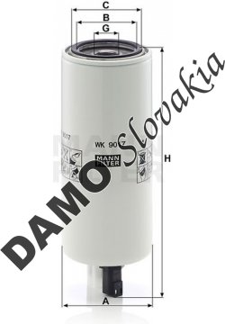Palivový filter MANN FILTER WK 9017 x
