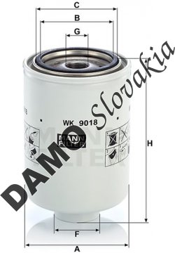 Palivový filter MANN FILTER WK 9018 x