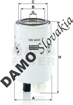 Palivový filter MANN FILTER WK 9040