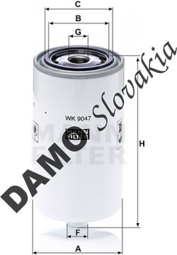 Palivový filter MANN FILTER WK 9047