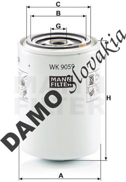 Palivový filter MANN FILTER WK 9059