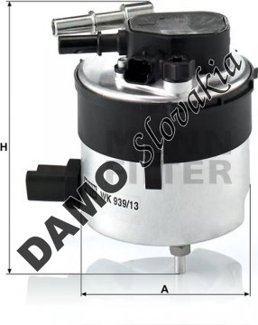 Palivový filter MANN FILTER WK 939/13