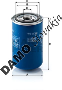 Palivový filter MANN FILTER WK 940/12