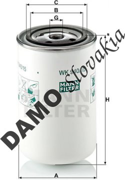 Palivový filter MANN FILTER WK 940/15