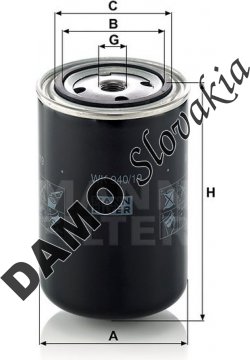 Palivový filter MANN FILTER WK 940/19