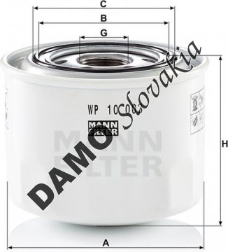 Olejový filter MANN FILTER WP 10 003