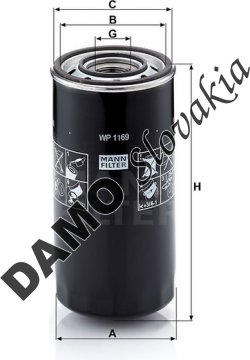 Olejový filter MANN FILTER WP 1169