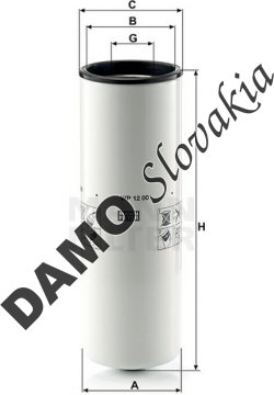 Olejový filter MANN FILTER WP 12 001