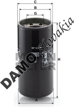 Olejový filter MANN FILTER WP 12 308