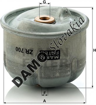 Olejový filter MANN FILTER ZR 700 x