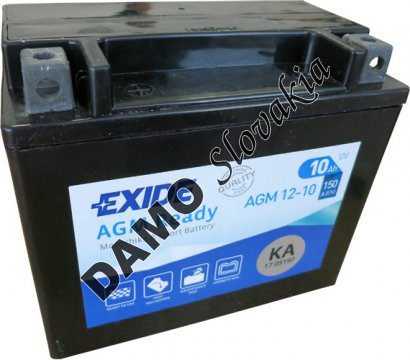 EXIDE BIKE 12V 10Ah 150A, AGM12-10