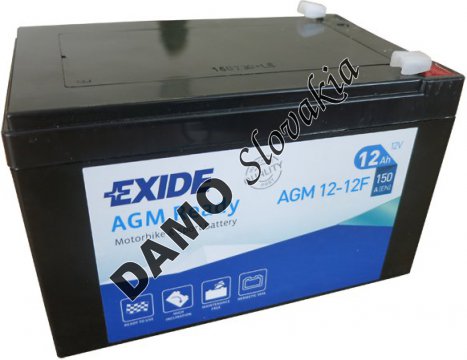 EXIDE BIKE 12V 12Ah 150A, AGM12-12F