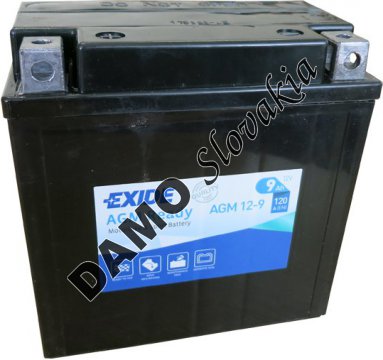 EXIDE BIKE 12V 9Ah 120A, AGM12-9