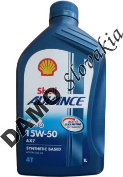 SHELL ADVANCE AX7 4T 15W-50 - 1l