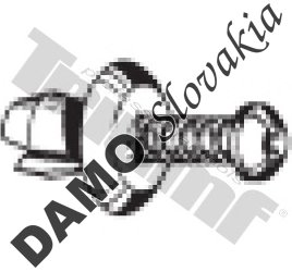 Klipsa so závrtnou skrutkou 6,2 x 11,5 mm