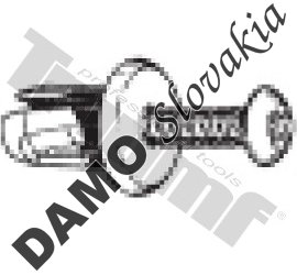 Klipsa so závrtnou skrutkou 8,0 x 19,0 mm