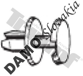 Klipsa so roztláčacím driekom 6,0 x 10,5 mm