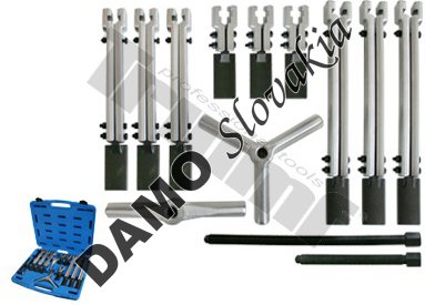 Sada sťahovákov so zúženými ramenami dĺžky 115, 230, 280 mm, 12dielna zúžené konce ramena