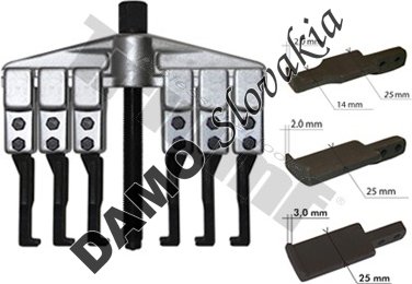 Sťahovák dvojramenný, rozpätie 25 - 130 mm + kombinácia