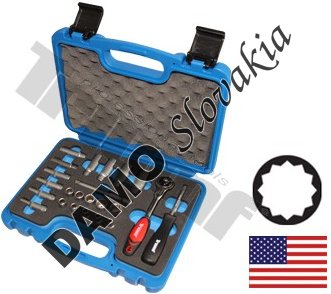 Gola sada 1/4", 12 - hranná, palcové miery 3/16" - 9/16”, 24 - dielna
