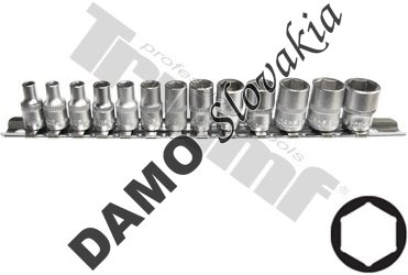 Sada hlavíc 1/4" vstup 4 - 14mm,6 hranný profil, 13dielna
