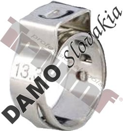 10 ks nerezová spona zatláčacia , rozsah použitia  OE 8,8 - 10,5mm Ø 12,8 - 15,3 mm
