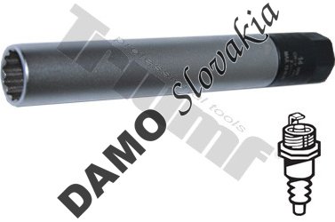 Hlavica momentová 14mm predĺžená na zapaľovacie sviečky benzínových motorov, 3/8" vstup ,