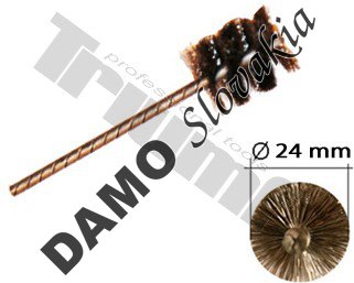 Čistiaca kefka  na skrútenej stopke, štandardná tvrdosť. Ø 19,2 mm