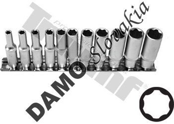 Sada predĺžených hlavíc Surface Drive 1/4", 11 - dielna