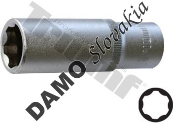 Hlavica 1/4" surface drive predĺžená  4 mm