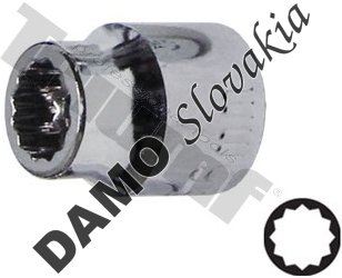 Hlavica 1/4" nízky profil 6 mm