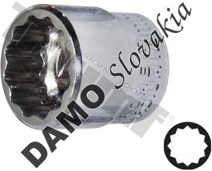 Hlavica 1/4" nízky profil 12 mm