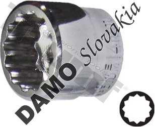 Hlavica 1/4" nízky profil 14 mm