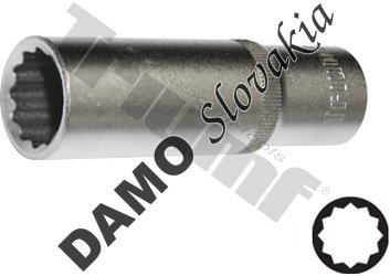 Hlavica 12 - hranná 1/4", predĺžená 4,5 mm