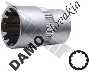 Hlavica 1/4" vstup, univerzálny profil 10 mm