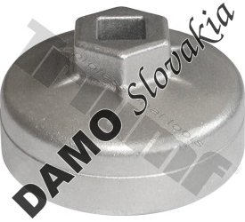 Hlavica na olejové filtre hliníková 64 mm / 14 hran