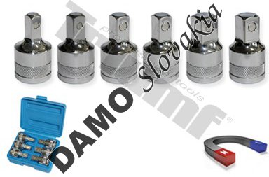 Sada nadstavcov s magnetom 1/2" vstup, na olejové výpuste, 6 - dielna