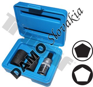sada hlavíc 5-hran + nadstavec 10 mm na brzdy, 3 - dielna