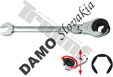 Račňový kľúč prerezaný, flexibilný 10 mm