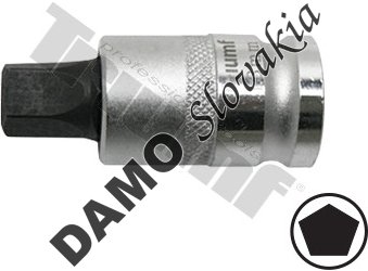 Nástavec 1/2" päťhranný na brzdy 13 mm, S2 oceľ