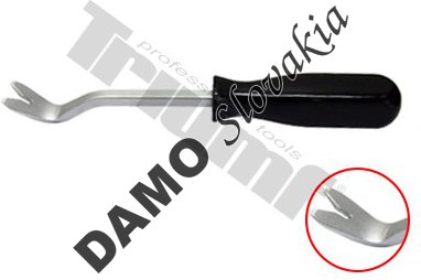Demontážny prípravok vidlička  na malé plastové klipy 11x250mm.Crv driek ,PVC rukoväť