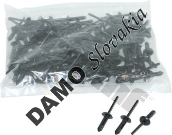 Sada plastových nitov, kotviaci rozsah OE 3-6 mm