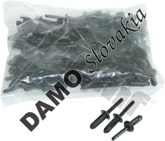 Sada plastových nitov, OE 6,6 x 17,2 mm