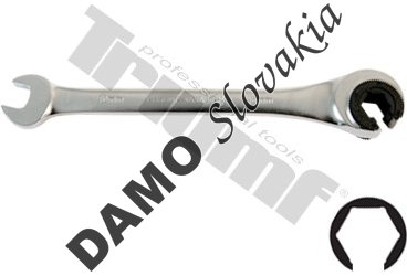 Kľúč očkovidlicový račňový s prerezaným očkom na brzdové potrubia 8 mm