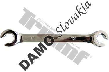 Kľúč očkový prerezaný, CRV, na palivové a hydraulické okruhy 19 x 21 mm